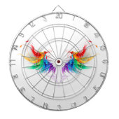 Fluffy Rainbow Wings Dartscheibe (vorne)