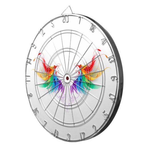 Fluffy Rainbow Wings Dartscheibe (Vorderseite rechts)