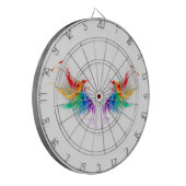 Fluffy Rainbow Wings Dartscheibe (Vorderseite Links)