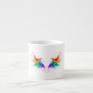 Fluffy Rainbow Wings Espressotasse