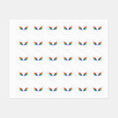 Fluffy Rainbow Wings Etiketten (Blatt)