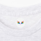 Fluffy Rainbow Wings Etiketten (Befestigt)