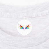 Fluffy Rainbow Wings Etiketten (Befestigt)