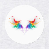 Fluffy Rainbow Wings Etiketten (Design 2)