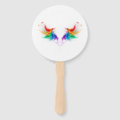 Fluffy Rainbow Wings Fächer (Vorderseite)