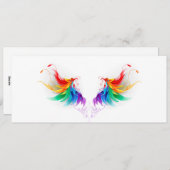 Fluffy Rainbow Wings Feiertagskarte (Vorne/Hinten)
