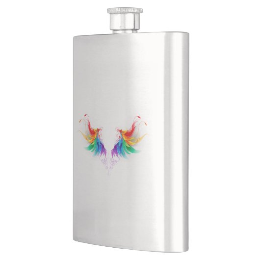 Fluffy Rainbow Wings Flachmann (Links)