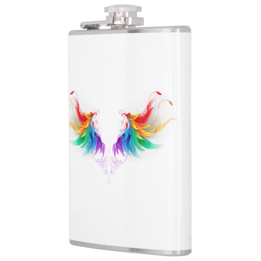 Fluffy Rainbow Wings Flachmann (Links)