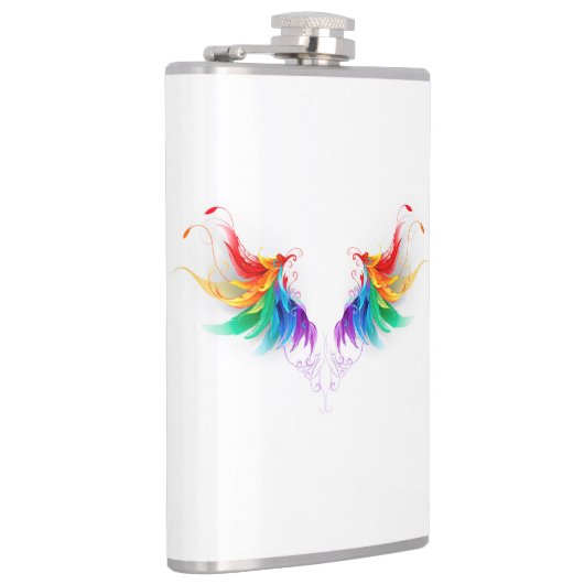 Fluffy Rainbow Wings Flachmann (Rechts)