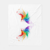 Fluffy Rainbow Wings Fleecedecke (Vorderseite)
