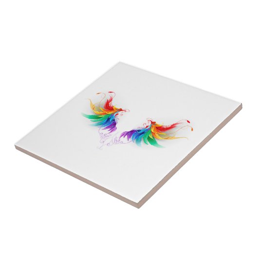 Fluffy Rainbow Wings Fliese (Seite)