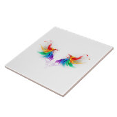 Fluffy Rainbow Wings Fliese (Seite)