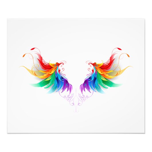 Fluffy Rainbow Wings Fotodruck (Vorne)
