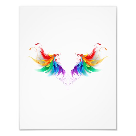 Fluffy Rainbow Wings Fotodruck (Vorne)