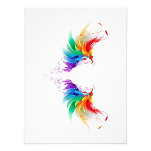 Fluffy Rainbow Wings Fotodruck (Vorne)