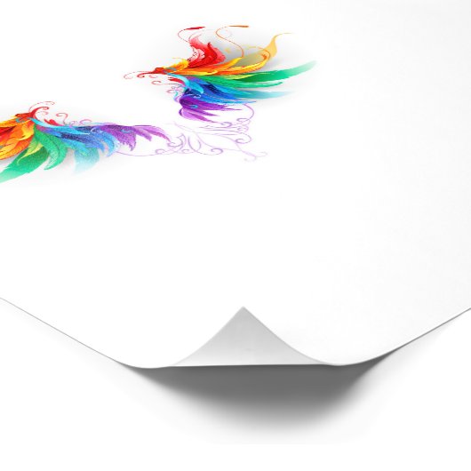 Fluffy Rainbow Wings Fotodruck (Ecke)