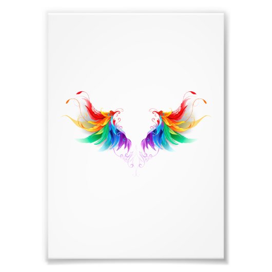 Fluffy Rainbow Wings Fotodruck (Vorne)