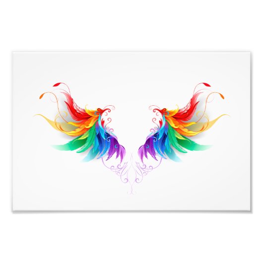 Fluffy Rainbow Wings Fotodruck (Vorne)