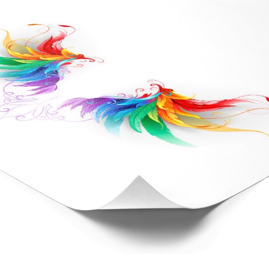 Fluffy Rainbow Wings Fotodruck (Ecke)