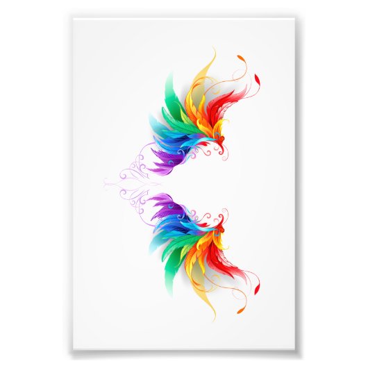 Fluffy Rainbow Wings Fotodruck (Vorne)