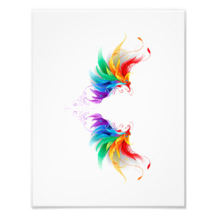 Fluffy Rainbow Wings Fotodruck
