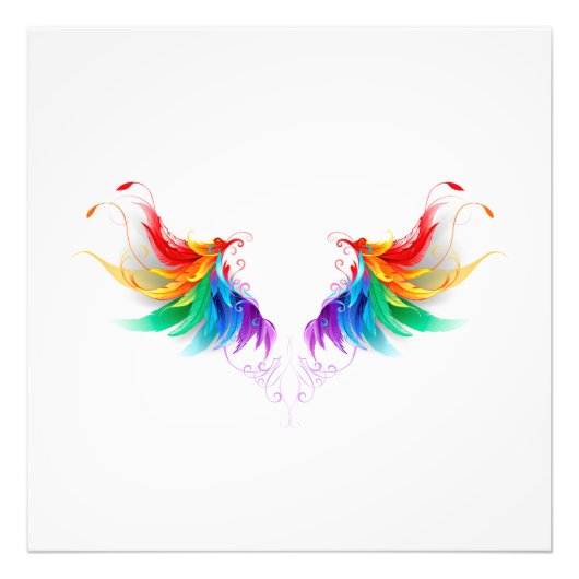 Fluffy Rainbow Wings Fotodruck (Vorne)