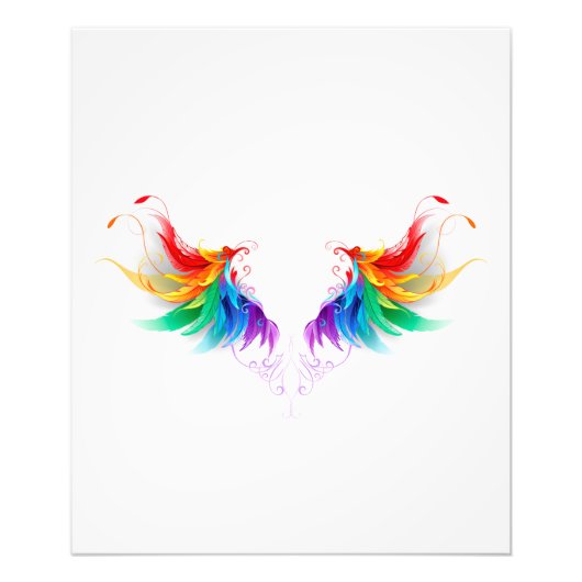 Fluffy Rainbow Wings Fotodruck (Vorne)