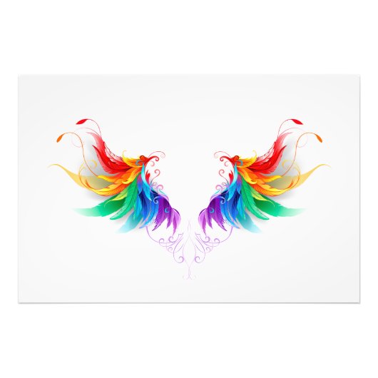 Fluffy Rainbow Wings Fotodruck (Vorne)