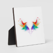 Fluffy Rainbow Wings Fotoplatte (Vorderseite)