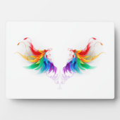 Fluffy Rainbow Wings Fotoplatte (Vorderseite)