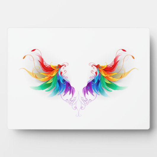 Fluffy Rainbow Wings Fotoplatte (Vorderseite)