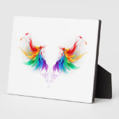 Fluffy Rainbow Wings Fotoplatte (Seite)