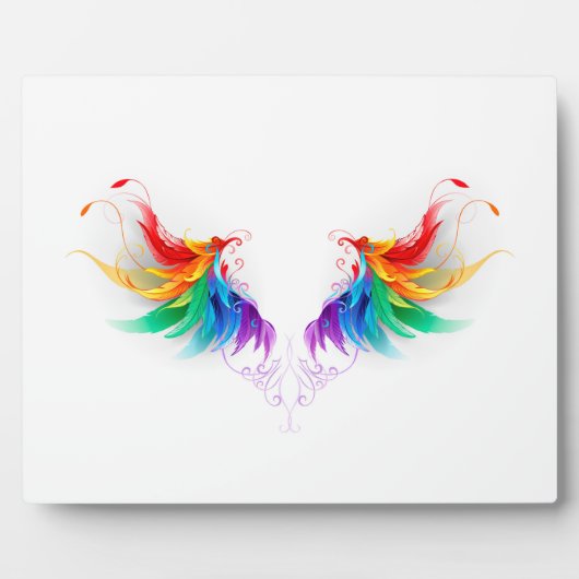 Fluffy Rainbow Wings Fotoplatte (Vorderseite)