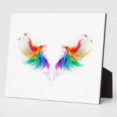 Fluffy Rainbow Wings Fotoplatte (Seite)