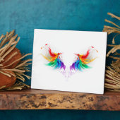 Fluffy Rainbow Wings Fotoplatte (Seite)