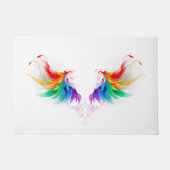 Fluffy Rainbow Wings Fußmatte (Vorderseite)