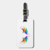 Fluffy Rainbow Wings Gepäckanhänger (Vorderseite vertikal)