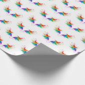 Fluffy Rainbow Wings Geschenkpapier (Ecke)