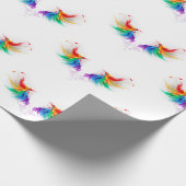 Fluffy Rainbow Wings Geschenkpapier (Ecke)