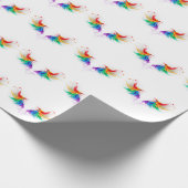 Fluffy Rainbow Wings Geschenkpapier (Ecke)