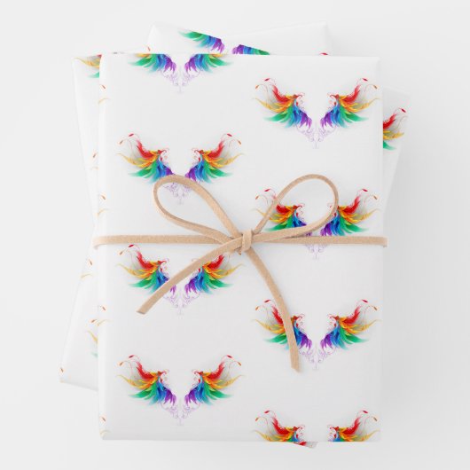 Fluffy Rainbow Wings Geschenkpapier Set (Beispiel)