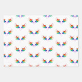 Fluffy Rainbow Wings Geschenkpapier Set (Vorderseite)
