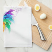 Fluffy Rainbow Wings Geschirrtuch (Viertel Falte)