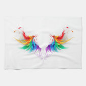 Fluffy Rainbow Wings Geschirrtuch (Horizontal)