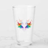 Fluffy Rainbow Wings Glas (Rückseite)