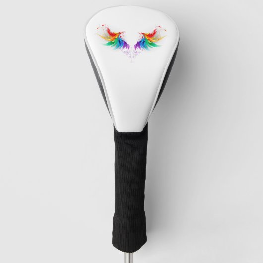 Fluffy Rainbow Wings Golf Headcover (Vorderseite)