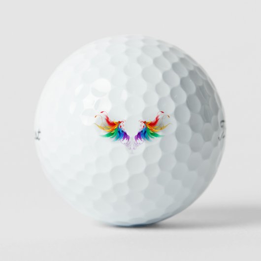 Fluffy Rainbow Wings Golfball (Vorderseite)