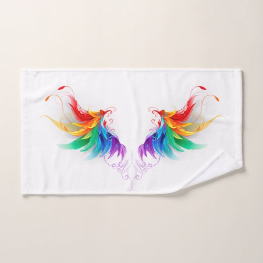 Fluffy Rainbow Wings Handtuch (Handtuch)