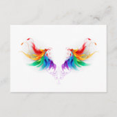 Fluffy Rainbow Wings Hinweiskarte (Vorderseite)