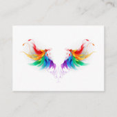 Fluffy Rainbow Wings Hinweiskarte (Vorderseite)